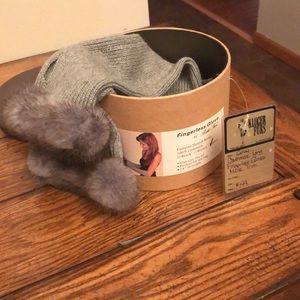 Mink and Cashmere Fingerless Gloves